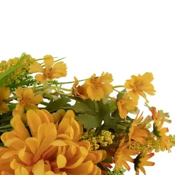 Online Kirklands Home Yellow Peony and Greenery Wreath