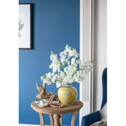 Online Kirklands Home Plum Blossoms Round Porcelain Vase, 9.1 in. Yellow