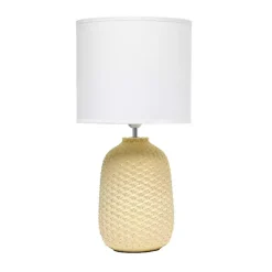 Online Kirklands Home Purled Ceramic Table Lamp Yellow