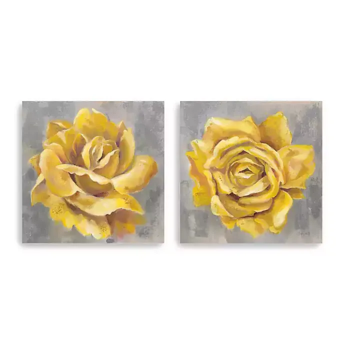 Kirklands Home Roses Giclee Canvas Art Prints, Set of 2 Yellow