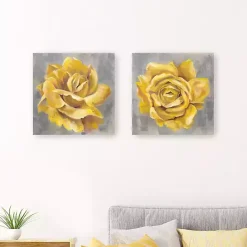 Kirklands Home Roses Giclee Canvas Art Prints, Set of 2 Yellow
