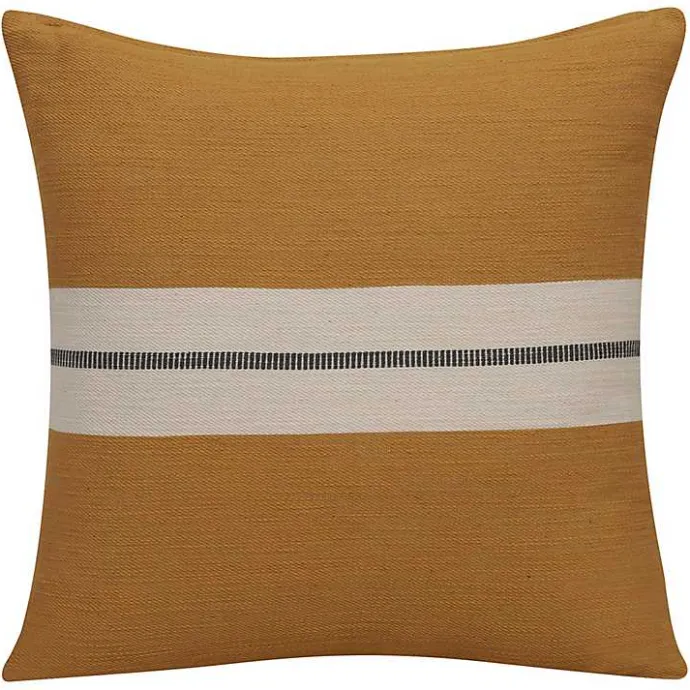 Online Kirklands Home Single Stripe Pillow Yellow