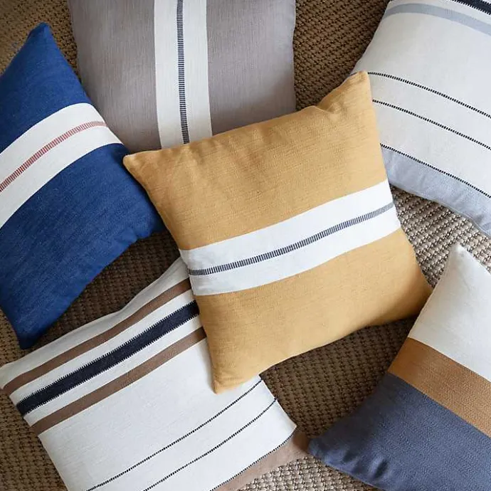 Online Kirklands Home Single Stripe Pillow Yellow