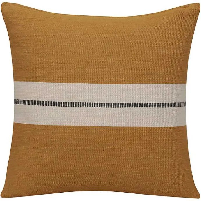 Online Kirklands Home Single Stripe Pillow Yellow
