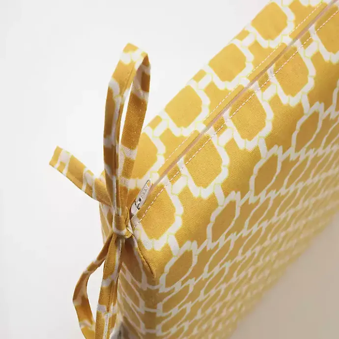 New Kirklands Home Square Outdoor Seat Cushions, Set of 2 Yellow