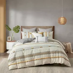 Hot Kirklands Home Yellow Striped 3-pc. Full/Queen Comforter Set