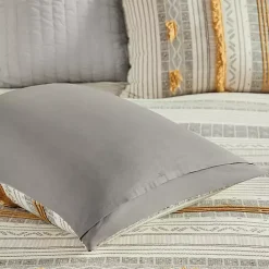 Sale Kirklands Home Yellow Striped Pom Pom 3-pc. Full/Queen Duvet Set