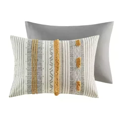 Sale Kirklands Home Yellow Striped Pom Pom 3-pc. Full/Queen Duvet Set