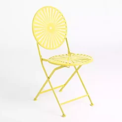 Best Kirklands Home Sunburst Metal 3-pc. Outdoor Bistro Set Yellow