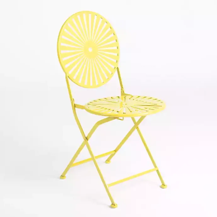 Best Kirklands Home Sunburst Metal 3-pc. Outdoor Bistro Set Yellow