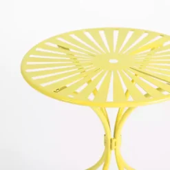 Best Kirklands Home Sunburst Metal 3-pc. Outdoor Bistro Set Yellow