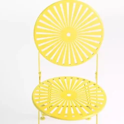 Best Kirklands Home Sunburst Metal 3-pc. Outdoor Bistro Set Yellow