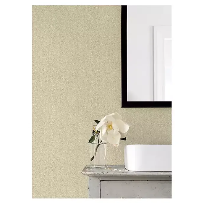 Sale Kirklands Home Textured Cross Woven Peel & Stick Wallpaper Yellow