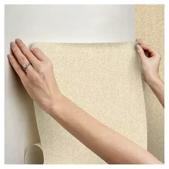 Sale Kirklands Home Textured Cross Woven Peel & Stick Wallpaper Yellow