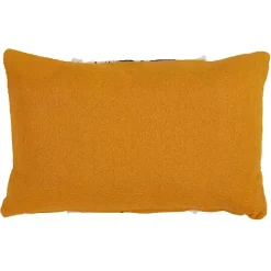 Sale Kirklands Home Yellow Wave Stitched Fringe Lumbar Pillow