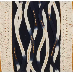 Sale Kirklands Home Yellow Wave Stitched Fringe Lumbar Pillow