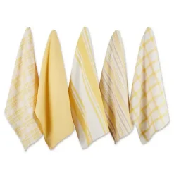 Online Kirklands Home Yellow Woven Assorted Dishtowels, Set of 5