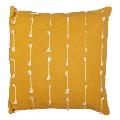 Clearance Kirklands Home Woven Lines Pillow Yellow