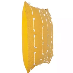Clearance Kirklands Home Woven Lines Pillow Yellow