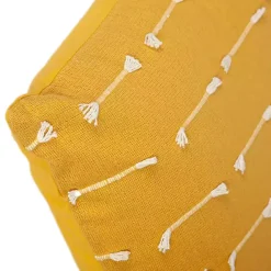Clearance Kirklands Home Woven Lines Pillow Yellow