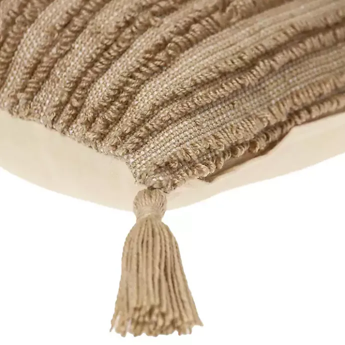 Clearance Kirklands Home Woven Stripes Lumbar Pillow Yellow