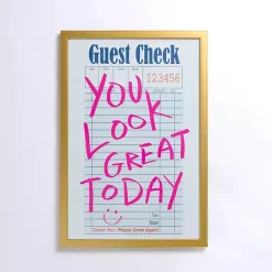 Kirklands Home You Look Great Guest Check Framed Art Print