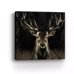 Clearance Kirklands Home Young Buck Giclee Canvas Art Print, 40x40 in. Black