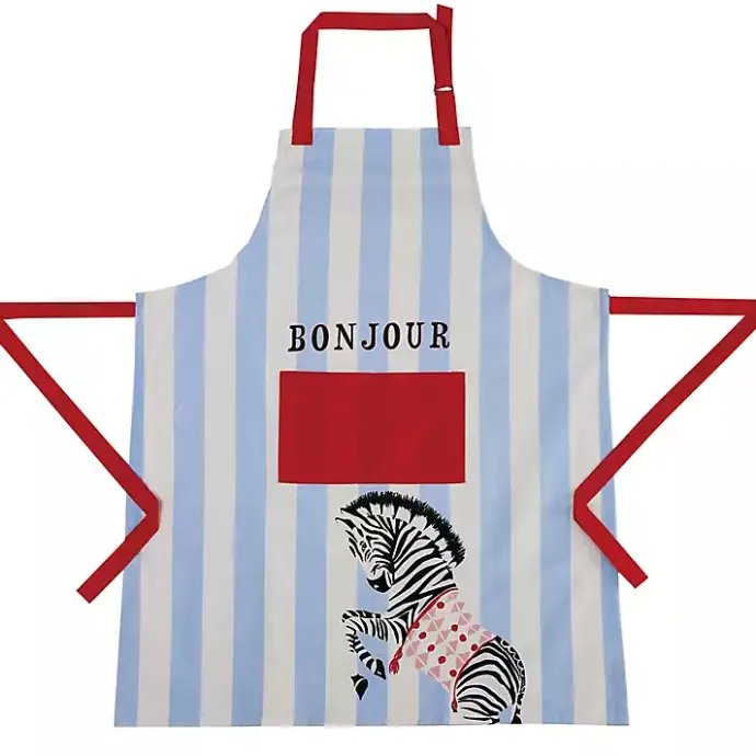 Discount Kirklands Home Zebra Bonjour Apron